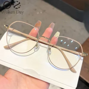 Classic Elegant Metal Round Frame Anti Blue Light Glasses Women Vintage Retro Computer Gaming Eye Protection Fashion Eyewear